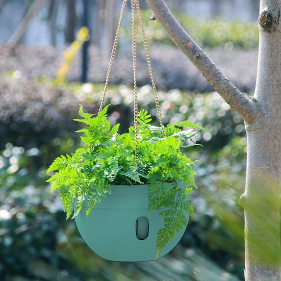 Hanging Basket Planter, Small Plastic Hanging Pot for Indoor and Balcony, Water Drainage Design for s and Ivy, Macrame Style Hanging Garden Decor, Home and Gardening Gift Idea