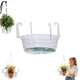 thumbnail image 1 of Hanging Basket Water Catcher, Hanging Basket Drip Pan, Plastic Clear Hanging Basket Tray for Watering, Plastic Plants Saucer for Indoor Outdoor Hanging Plants Baskets Flower Pot, 1 of 5