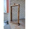 thumbnail image 1 of Hanging Basket Wood Stand Jet Black Yes, 1 of 5