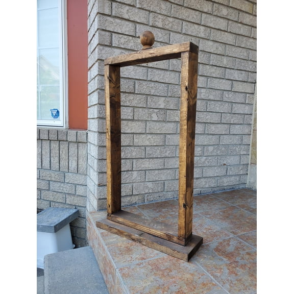 Hanging Basket Wood Stand Unfinished-No Stain Yes
