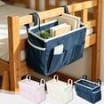 thumbnail image 1 of Hanging Bedside Caddy Organizer, Non Sag Canvas Storage Bag with Hooks, Multi Pocket Design for Dorm Bunk Bed, College Dorm Room Essential, Topliu, 1 of 6