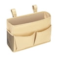thumbnail image 1 of Cotton Linen Bedside Hanging Storage Caddy with Multiple Pockets, Large Capacity Headboard Organizer Bag for Phone Remote Tablet Book Glasses, Dorm Bedroom Space Saver, 1 of 5