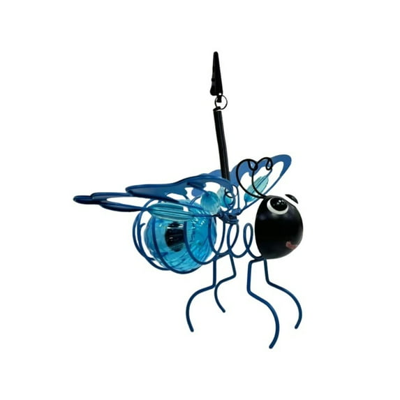 Hanging Bee Solar Garden Lights Decor for Outside, Outdoor Statues Figurine Lights Decorations for Patio Balcony Yard Ornament Housewarming(2 pcs)