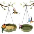 thumbnail image 1 of Large Bird Feeders Outdoor,Teencool Outside Hanging Bird Water Feeder for Garden Feeding,2pcs, 1 of 8