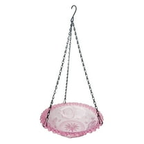 Hanging Bird Bath for Outdoors, 2025 New Glass Bird Feeder Tray with Rustproof Chain – Decorative Garden, Patio, Apartment Birdbath Bowl for Bird Lovers
