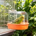 thumbnail image 1 of Hanging Bird Bath for Parrot Cage - Splash Guard Transparent Tub, Detachable Bathing Pool, 1 of 6