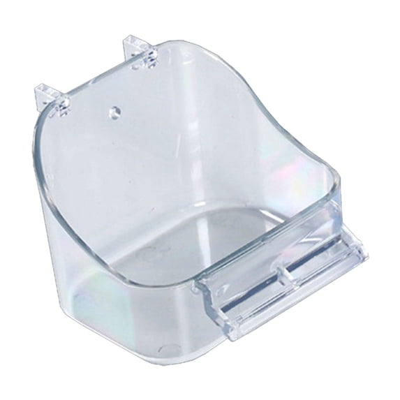 Hanging Bird Cage Bath Tub PP Small Bird Bath Box Easy-Clean Bird Shower Accessory for Lovebirds, Parakeets, Conures & Small Caged Birds Use