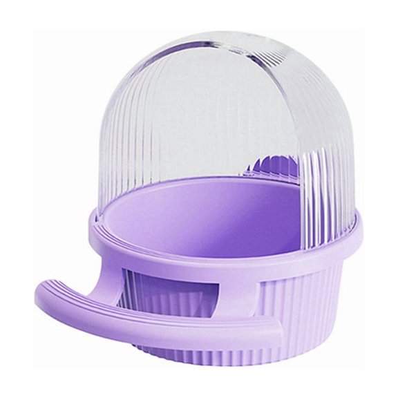 Hanging Bird Cage Feeder Semi-Enclosed Parrot Feeder Bowl Parakeet Feeder Box Bird Food Container Birdcage Hanging B