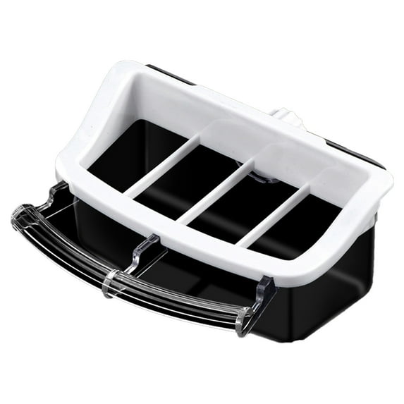 Hanging Bird Cage Feeders, Four Grid Transparent Food, Parrot Feeders, Universal Hanging Bowls, Water Bird Water Bowl for Parrot Pigeon, Food Feeding Containers for Home