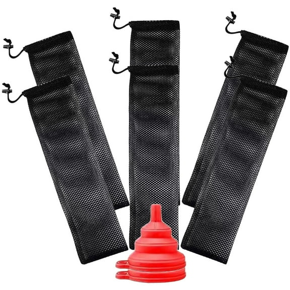 Hanging Bird Feeder Bag Food Container Finch Nylon Mesh Bags Thistle Sock to Pp 6 Pcs