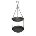 thumbnail image 1 of Hanging Bird Feeder and Bath Combo for Outdoor Use, 2-in-1 Double Layer Design with Solar-Powered Water Feature, Ideal for Garden, Patio, Yard - 1 Pack, 1 of 5