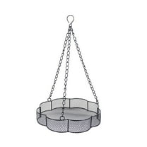 Hanging Bird Feeder, Birdfeeder Hanging for Garden Yard Outside Hanging Bird Feeder Tray - Metal Mesh Platform Feeders for Birds Outside Outdoors Hanging for Attracting Birds