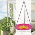 thumbnail image 1 of Hanging Bird Feeder,Hanging Bird Bath Outdoor Glass Bowl Wild Flower Dish Feeder,Bird Baths for Outdoors,Glass Bird Bath for Garden Yard Courtyard and Patio Decor, 1 of 7