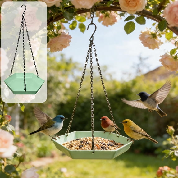 Hanging Bird Feeder for Hummingbirds - Decorative Outdoor Feeding Device to Attract Beautiful Birds - Perfect Gift for Garden Lovers and Enthusiasts - Enhance Courtyards and Gardens with Style