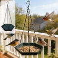 thumbnail image 1 of Hanging Bird Feeder Outdoor, Plastic Bird Feeding Station, Garden Bird Feeder with Chain, Decorative Outdoor Bird Feeding Device （Green）, 1 of 6