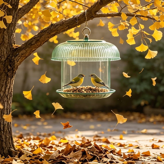 Hanging Bird Feeder Rain Guard Dome Cover, Weather Proof Clear Plastic Shield for Wilderness Feeders, Anti Squirrel Baffle for Tube Tray Hummingbird Feeder Outdoor Use