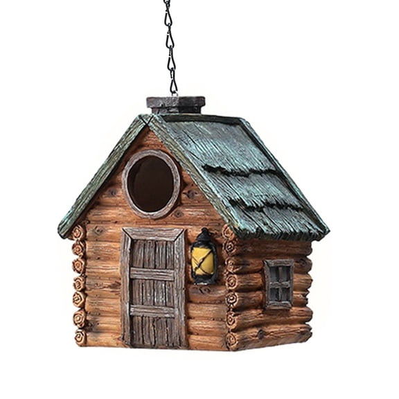 Hanging Bird House Hanging Bird Nests Outdoor Cage Hanging Bird Nest Hatching Breeding Garden Supplies Resin Material