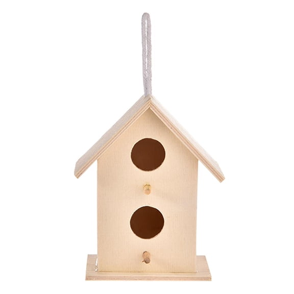Hanging Bird Nest Wooden Birdhouse for Indoor Outdoor Birds Garden Decoration