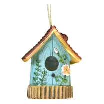Hanging Bird Resin Outdoor Bird Colorful Bird Decorative Novelty Birdhouse Bird Hut Garden Outdoor Decoration Bird Lovers Ceramic for outside Poultry Nesting Boxes Squirrel Nesting Boxes Metal