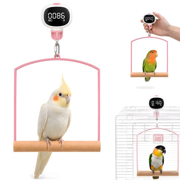 Hanging Bird Weight Scale,Parrot Scale with Swing,Digital Bird Cage Perch Scale for Small and Medium Birds