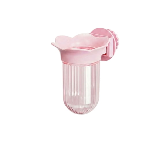 Hanging Birdcage Feeder, 3.9 x 3.2 x 2.2 Inch Parrot Vegetable Feeder with Water Reservoir, Spill-proof Clip-on Feeder for Budgies, Quick-clean (pink)