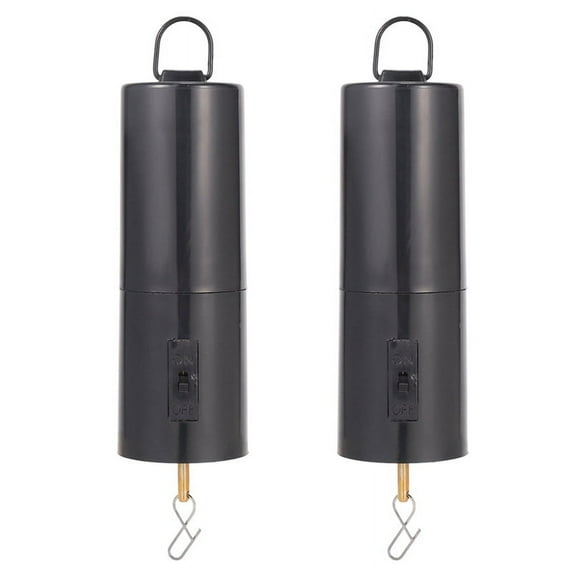 Hanging Black Rotating Motor for Spinner and Wind Chime Garden Decoration Accessories, Not Including Battery 2 Pack