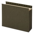 thumbnail image 1 of Hanging Box Bottom File Pockets, 1 Section, 3.5" Capacity, Letter Size, Standard Green, 10/Box, 1 of 1