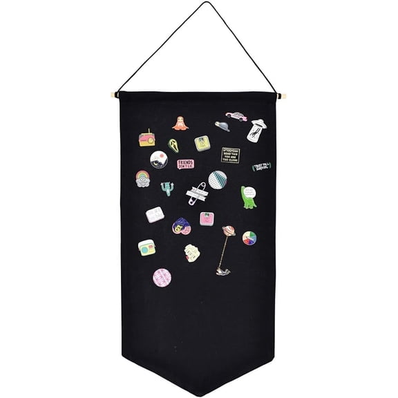 Hanging Brooch Pin Storage Organizer, Enamel Pin Wall Display Banner Wall Hanging Brooch Jewelry Storage Case for Display Pins, Buttons and Lapel Collections(Q)