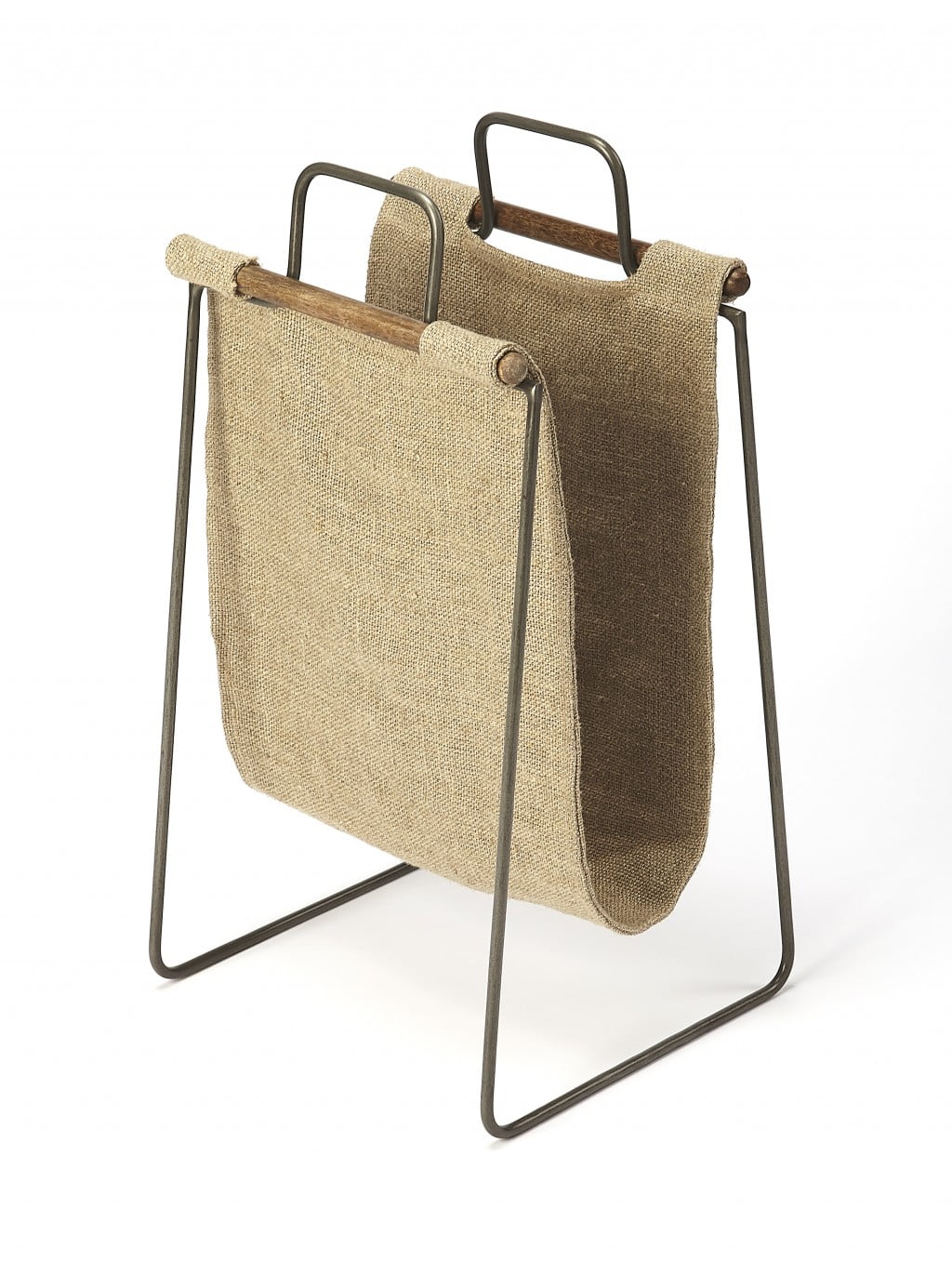 Hanging Burlap and Iron Magazine Rack - Walmart.com