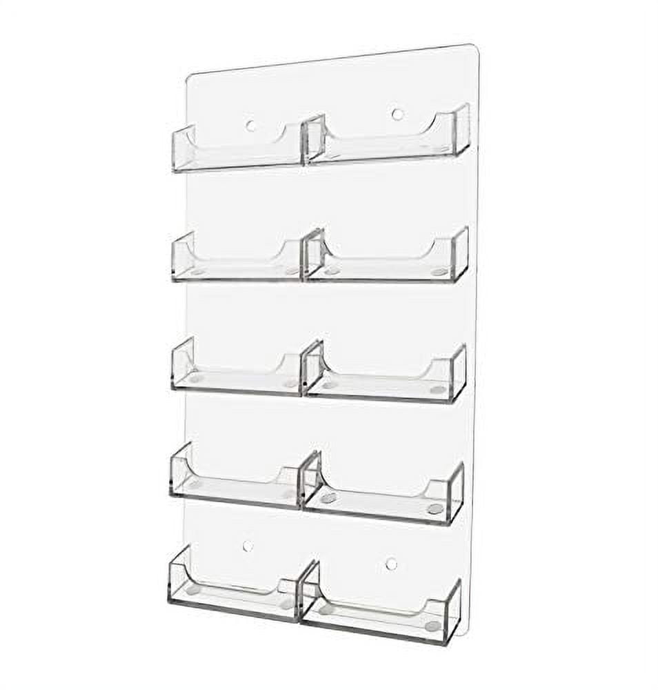 Hanging Business Card Holder Rack with Hardware Holds 3.5" x 2" Cards