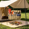 thumbnail image 1 of Hanging Camping Utensil Storage Bag, Foldable Oxford Cloth Kitchen Organizer, Multi Pocket Cooking Tool Pouch, Outdoor Camping BBQ Travel Storage Bag, Portable Roll Up Utensil Case, 1 of 6