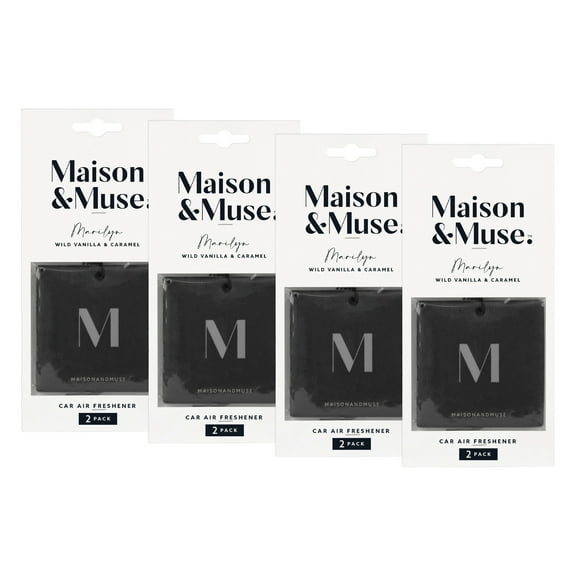 Maison&Muse 8 Pack – Hanging Car Freshener – Wild Vanilla & Caramel (Marilyn)