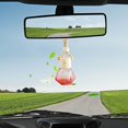 thumbnail image 1 of Hanging Car Freshener Perfume Diffuser, Empty Refillable Glass Aromatherapy Vial, Cute Design with Adjustable Strap, for Home & Car, Easy to Use, Stores Perfumes & Fragrances, 1 of 4