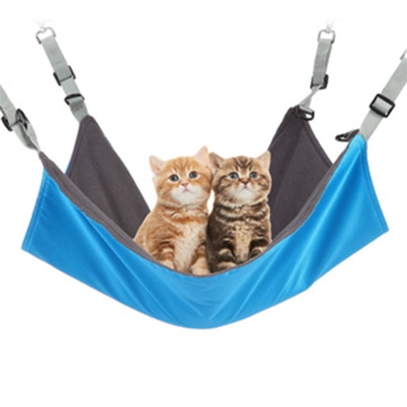 Hanging Cat Hammock for Cage, Adjustable Double-Sided Pet Bed, Waterproof Comfort Resting Sleep Pad, Universal Hanging Hammock for Cats,Small Dogs,Rabbits,Guinea Pigs and Other Small Animals