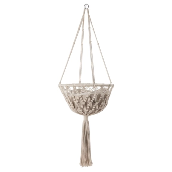 Hanging Cat Hammock, Hand Woven Bohemian Cat Swing Bed, Fully Hanging Cat Net Basket, Not Including Mat