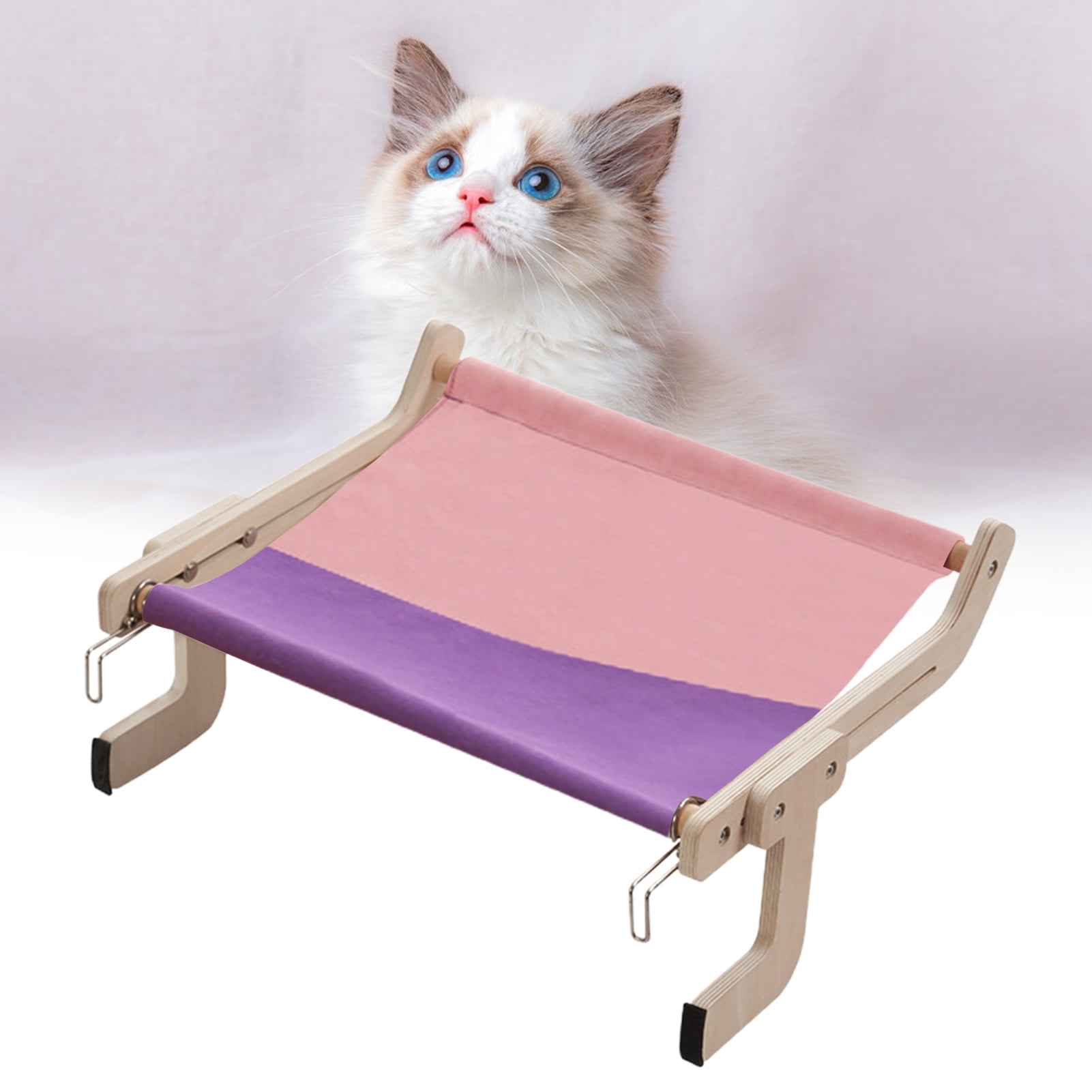 Hanging Cat Hammock Removable Seat Soft Strong Load Bearing Convenient Wall Pet Cat Hammock Pet Supplies-Purple