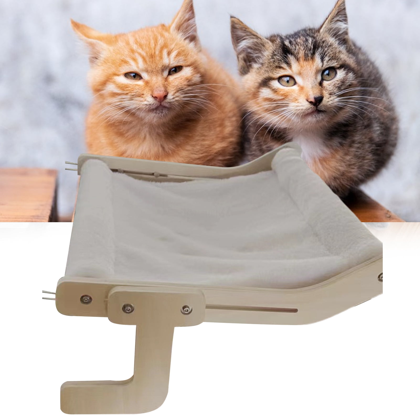Hanging Cat Hammock Removable Seat Soft Strong Load Bearing Convenient Wall Pet Cat Hammock Pet Supplies-White