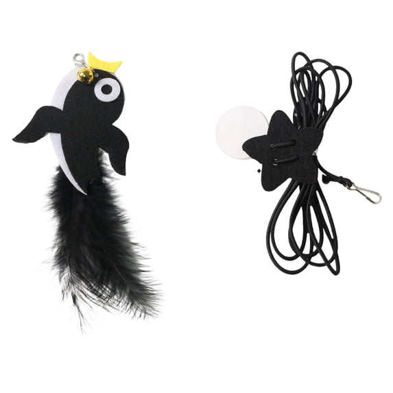 Hanging Cat Toy for Doorway, Interactive Bouncing Teaser with Elastic String, Self-Playing Indoor Exercise Activity for Mental Stimulation and Fun