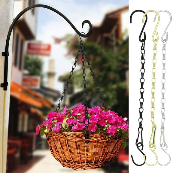 Hanging Chain with Hooks for Planters and Lanterns Decorative Plant Hanging Chain Durable Rust-Resistant for Easy Indoor and Outdoor Decor for Patio Garden and Home Decor Topliu
