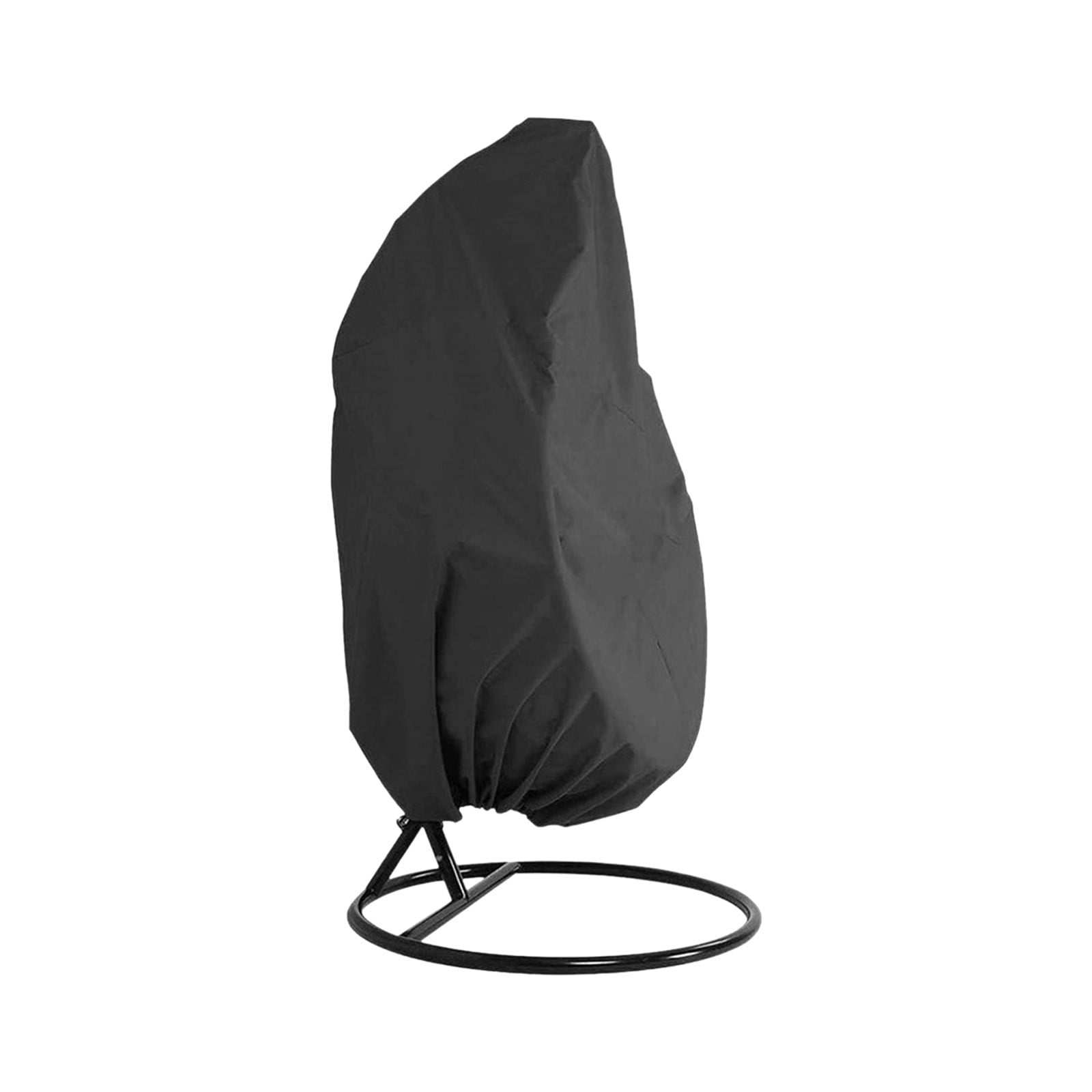 Hanging Chair Cover Outdoor Furniture Protector Oxford Fabric Rain Snow Sun Shield for Patio Garden Balcony Rocking Swing Chair with Drawstring Easy Install