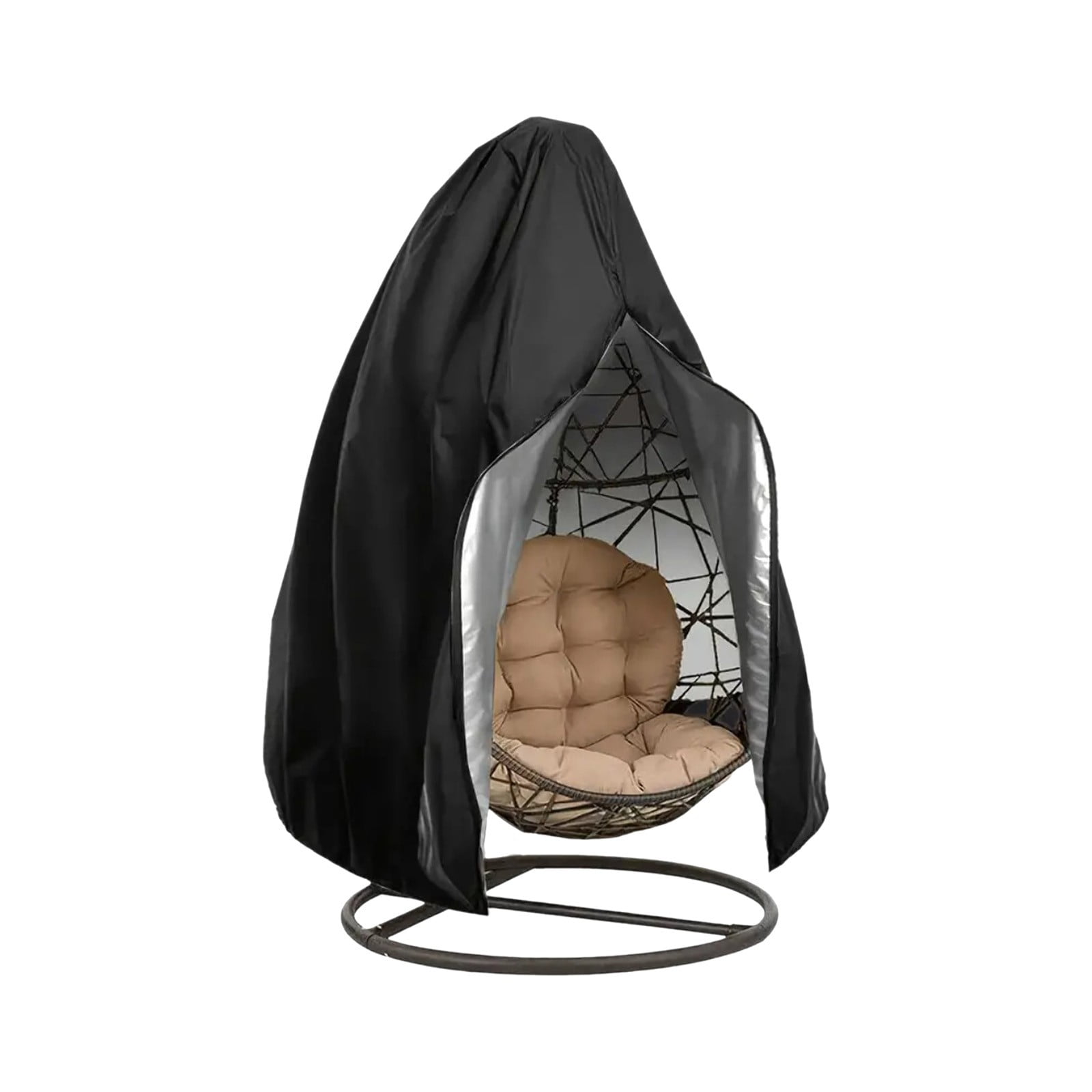 Hanging Chair Cover Outdoor Furniture Protector Oxford Fabric Waterproof Sunshade Cover for Patio Garden Balcony Rocking Chair with Drawstring 74.8 x 45.3 Inches