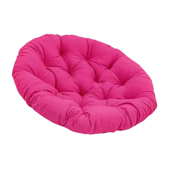 Hanging Chair Cushion Round 20 Inch Washable Waterproof Patio Rocking Chair Seat Pad, Egg Shape Indoor Outdoor Replacement Cushion for Garden Basket Swivel Chair, Floor Mat, Meditation(Hot Pink)