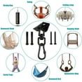 thumbnail image 1 of Hanging Chair Hook Set 6 Pack | 360掳 Rotatable Black Stainless Steel Mount | Heavy Duty 500kg Load | Hammock Swing Sandbag Fixing Buckle | Easy Installation, 1 of 7
