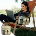 thumbnail image 1 of Hanging Chair Organizer Bag | 5-Pocket Armrest Storage Pouch | 13x13 Inch | 600D Cloth | for Camping, Beach & Outdoor Chairs | Green/Black/Khaki, 1 of 7