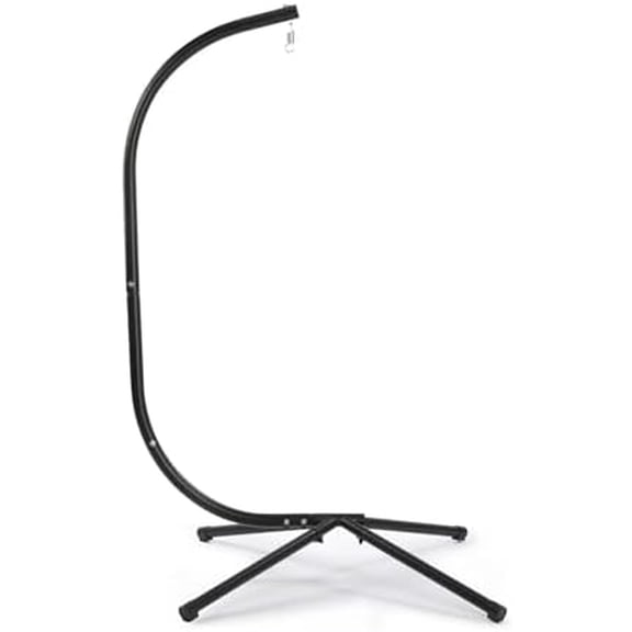 Hanging Chair Stand Only | 400 LBS Heavy Duty C Frame Swing Stand, Elegant Solid Steel Hammock Chair Stand, Weatherproof for Indoor/Outdoor, Fits Egg Chairs & Macrame Hanging Chairs$$Garden & Patio