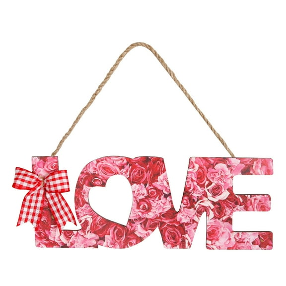 Hanging Chalkboard Sign Wooden Message Board Love Doorplate Kitchen Wedding Home Decoration Rustic Hanging Label