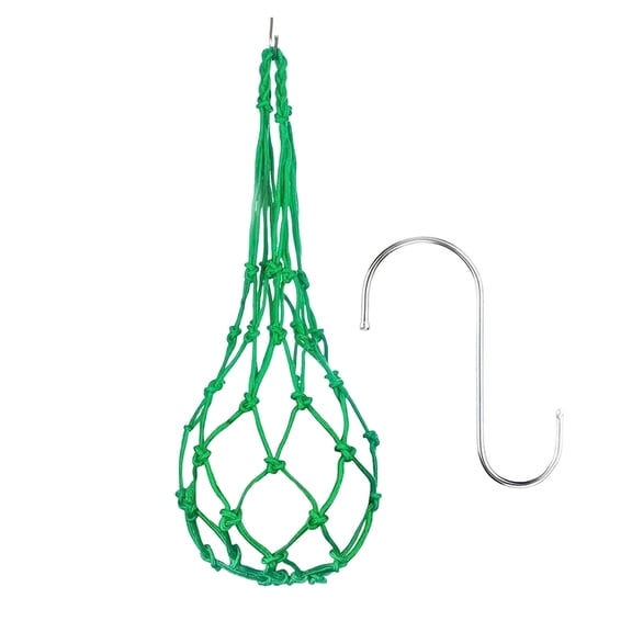 Hanging Chicken Feeder for Poultry with Fruit Holder and Vegetable Mesh Bag Hanging Feeder for Hens and Large Birds with Indoor Outdoor Use