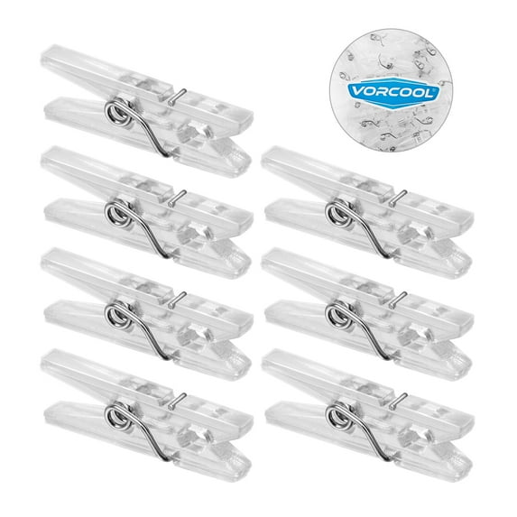 VORCOOL 50-Pack Spring Clips for Hanging Clothes, Photos, Paper - Mini Plastic Line Clamps Set