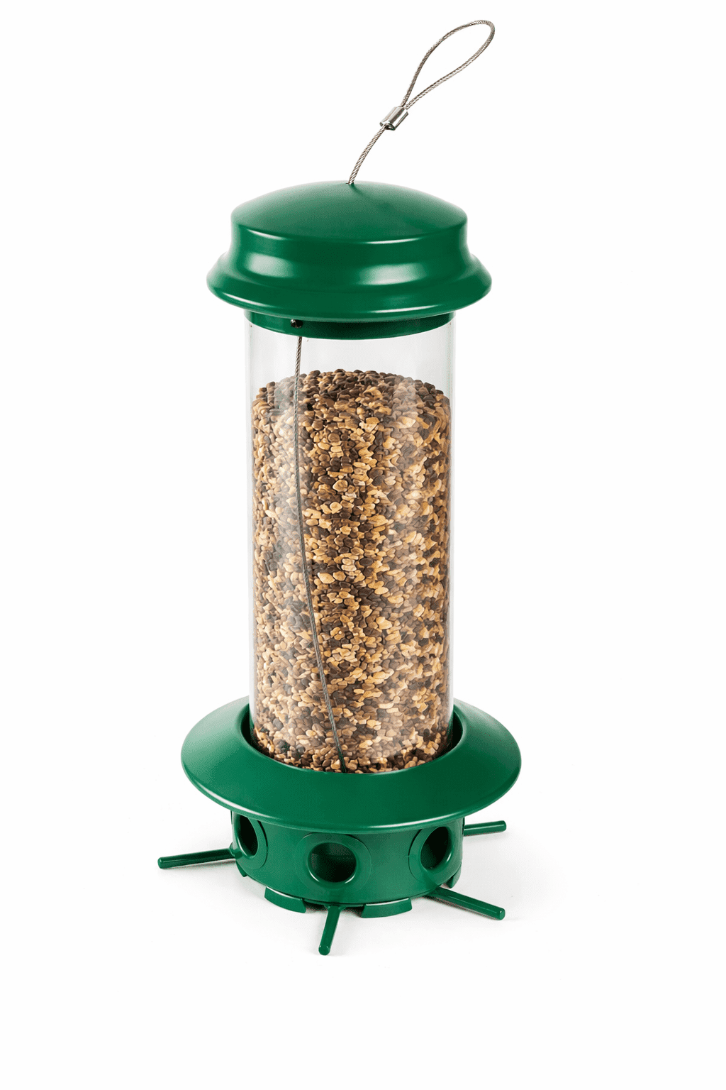 Simple Living Solutions Squirrel Resistant Bird Feeder, 6 lb Capacity, Multi-Port Hanging Feeder for Outdoor Wild Birds, Weather-Resistant