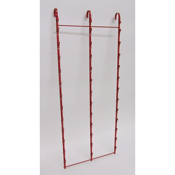 Hanging Clipper Display Grid Panel Rack 36 Clips Red